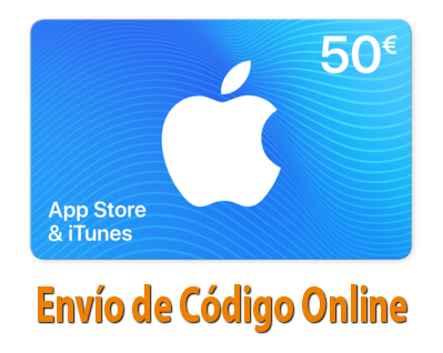 Tarjeta precarga Apple Gift Card 50€ valida para iTunes Store, App Store y Mac App Store ( No válida para compra de artículos en tienda )