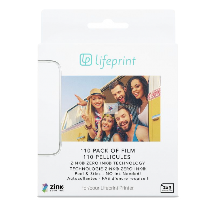 Papel fotográfico adhesivo de LifePrint, paquete de 110