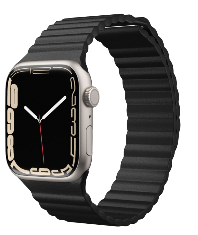 Correa Apple Watch 42/44/45mm Next One Leather Loop - Negro