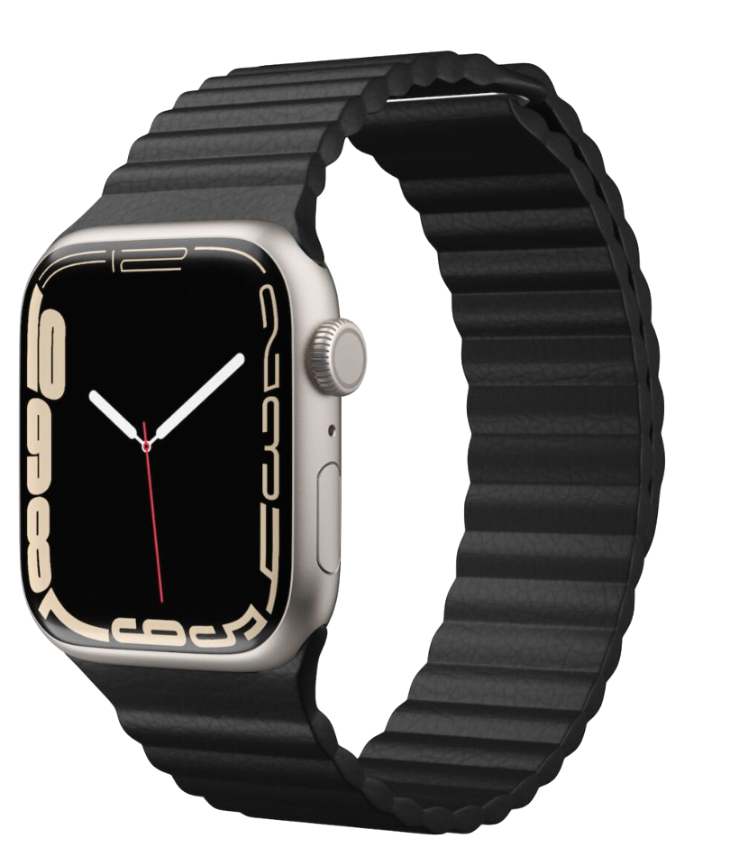 Correa Apple Watch 42/44/45mm Next One Leather Loop - Negro