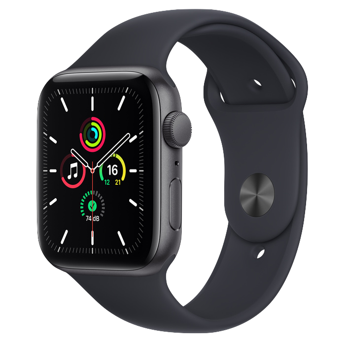 Apple Watch SE GPS 44mm Aluminio Gris Espacial - Correa deportiva Medianoche
