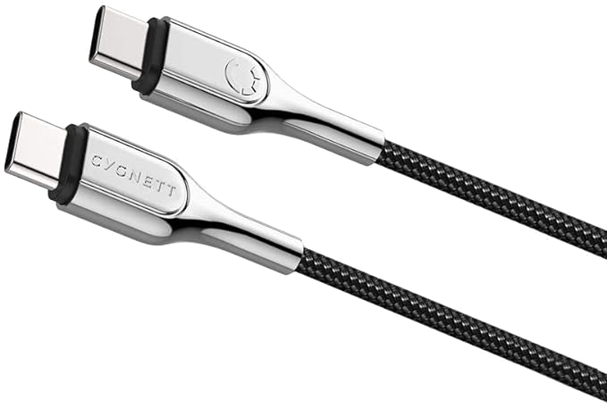 Cable Armoured 3.1 de USB-C a USB-C de Cygnett (1 m) - Negro