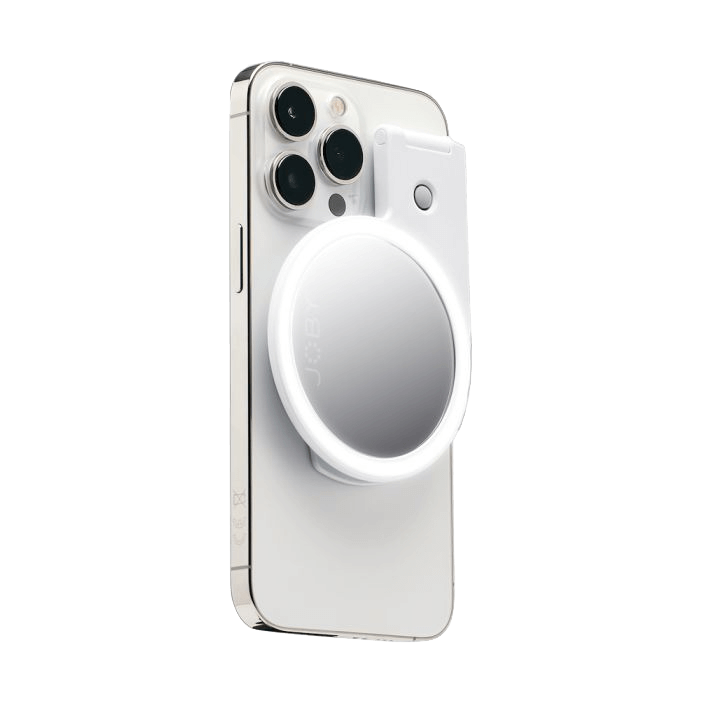 Anillo de LED Beamo con espejo y MagSafe de Joby para el iPhone - Blanco