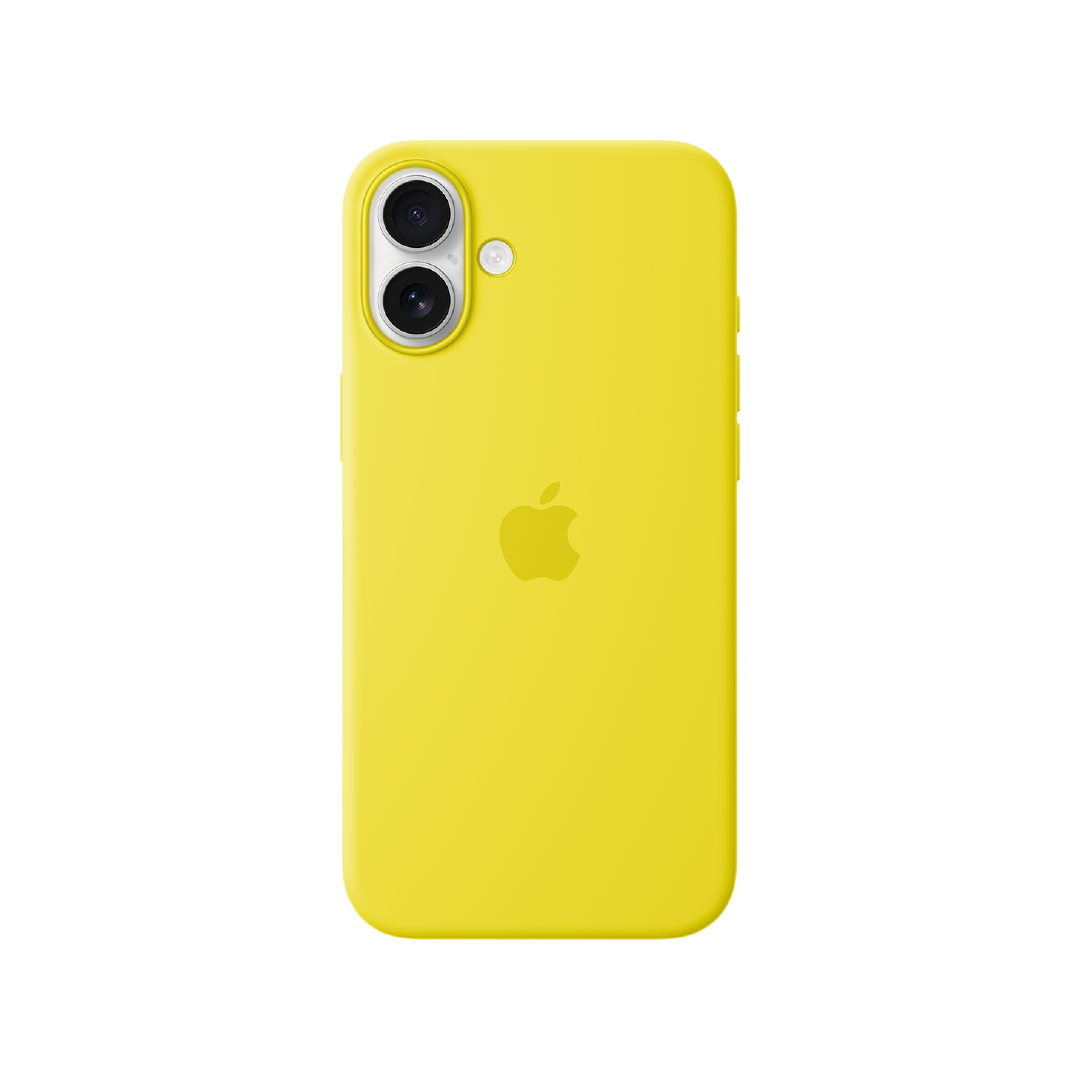 Funda de silicona con MagSafe de Apple para el iPhone 16 Plus - Amarillo carambola