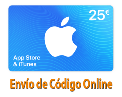 Tarjeta precarga Apple Gift Card 25€ valida para iTunes Store, App Store y Mac App Store ( No válida para compra de artículos en tienda )