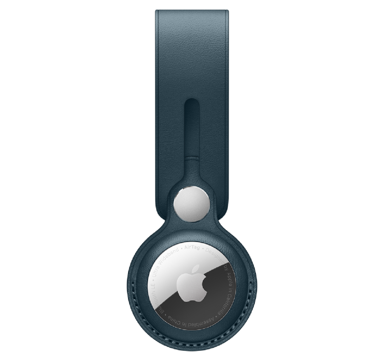 Correa Loop de piel para el AirTag de Apple - Azul báltico