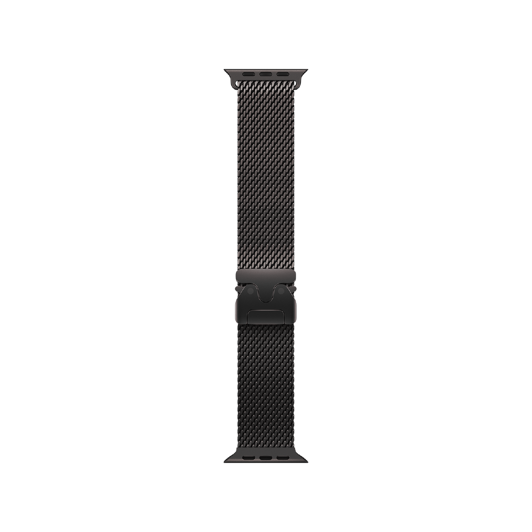 Pulsera Milanese Loop en titanio negro (49 mm) - Talla M