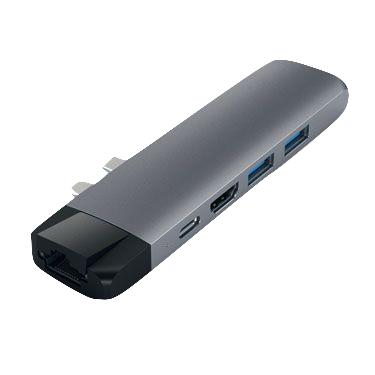 Adaptador multipuerto Pro con Ethernet de Satechi - Gris espacial