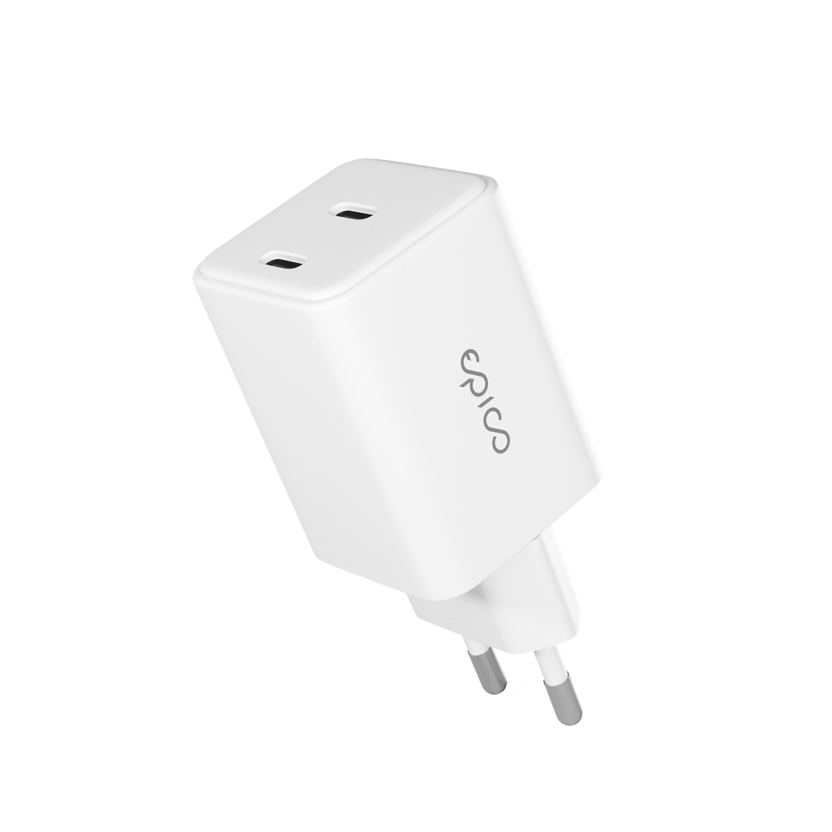 Cargador UltraBoost GaN de 45 W con dos puertos USB-C de Epico - Blanco