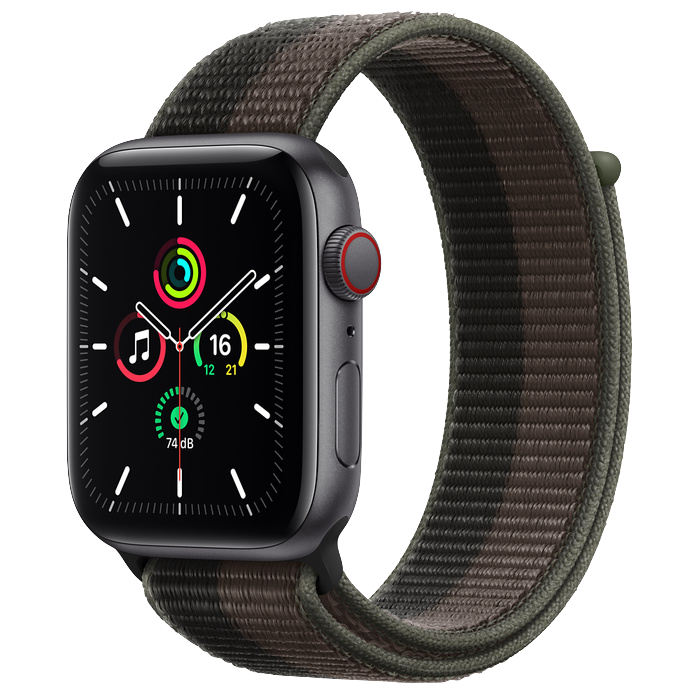 Apple Watch SE GPS + Cellular 44mm Aluminio Gris Espacial - Correa deportiva Loop Tornado / Gris
