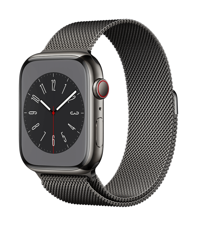 Apple Watch Series 8 GPS + Cellular 45mm Acero Inoxidable Grafito - Correa Milanese Loop Grafito