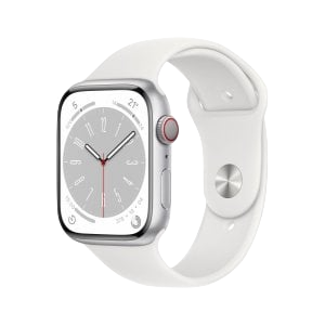 Apple Watch Series 8 GPS + Cellular 45mm Caja Aluminio Plata - Correa Sport Blanco