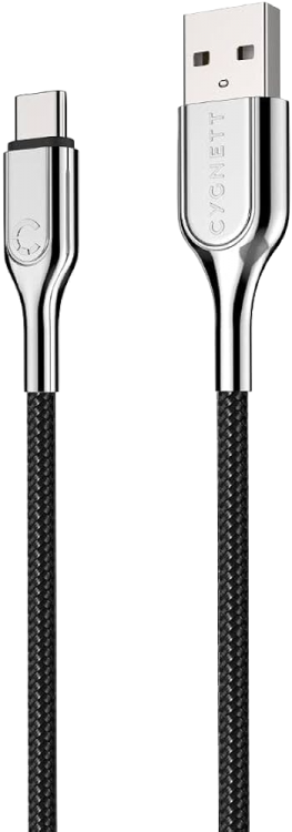 Cable Cygnett Armoured 3.1 USB-C to USB-A (3Amp/60W) 1M - Negro