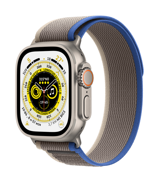 Apple Watch Ultra GPS + Celular 49mm Caja Titanio - Correa Loop Trail Azul / Gris (M/L, muñecas de 145 a 220mm)