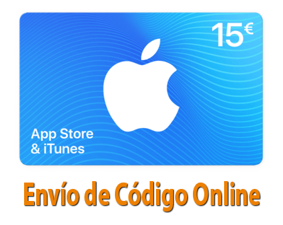 Tarjeta precarga Apple Gift Card 15€ válida para iTunes Store, App Store y Mac App Store ( No válida para compra de artículos en tienda )