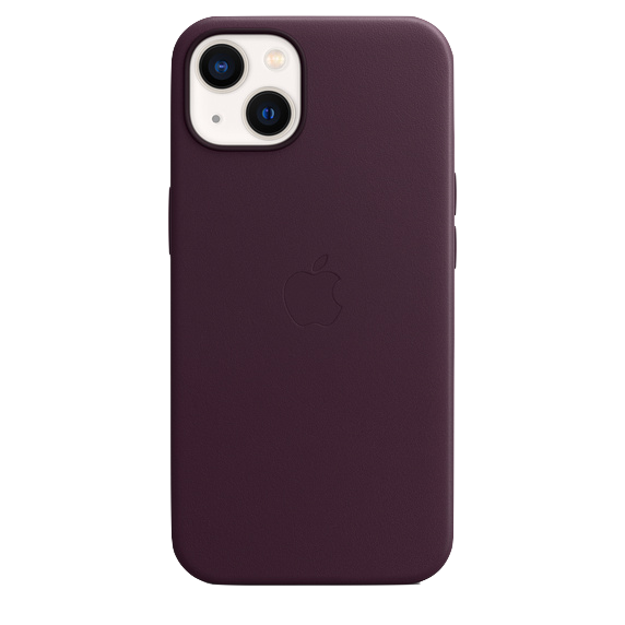 Funda Leather Case para el iPhone 13 - Cereza Oscura