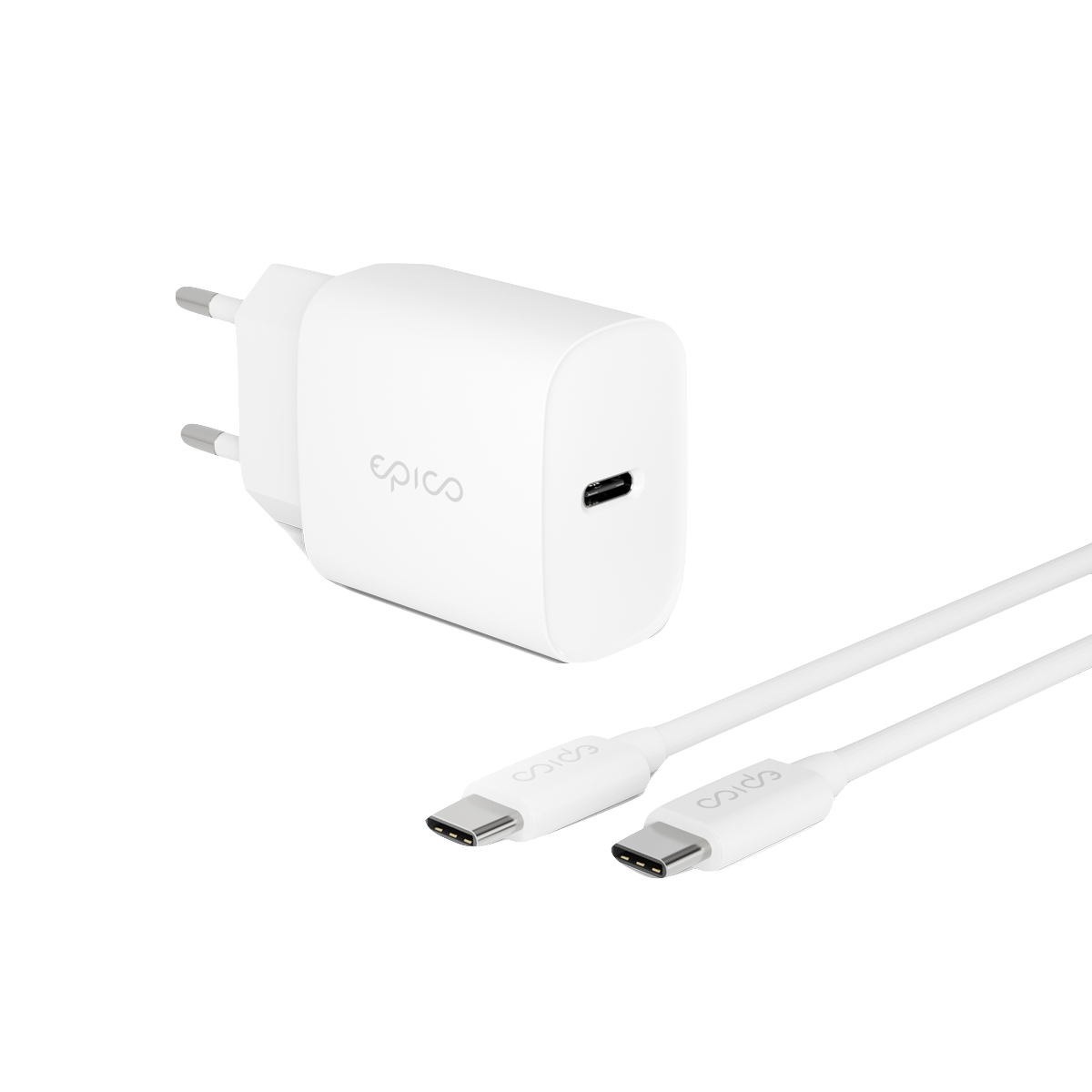 Pack de cargador USB-C PD de 20 W y cable USB-C de Epico