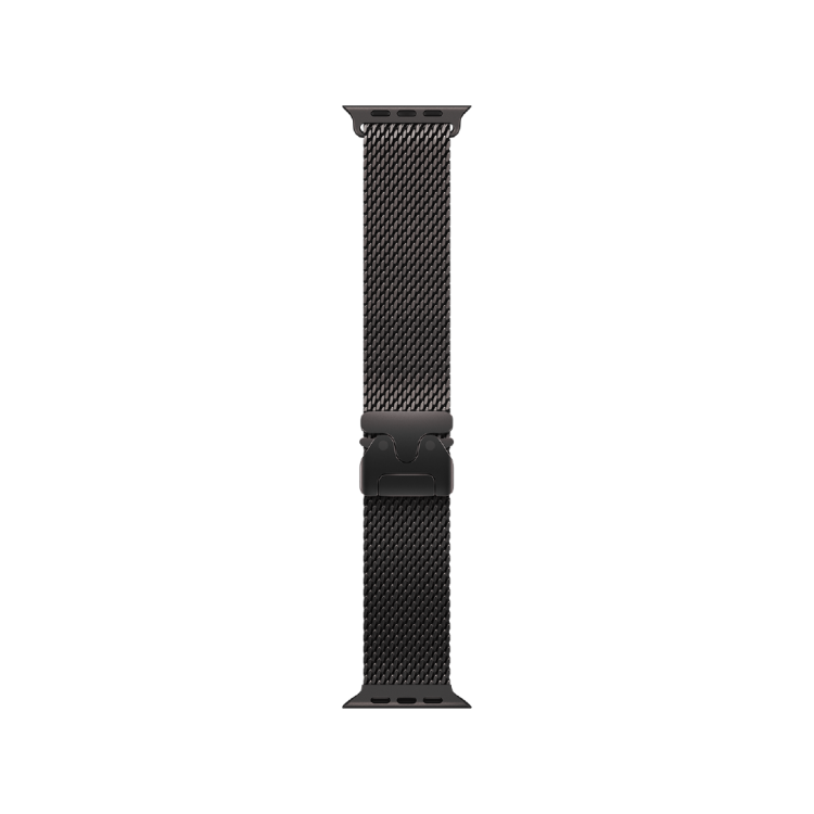 Pulsera Milanese Loop en titanio negro (49 mm) - Talla S