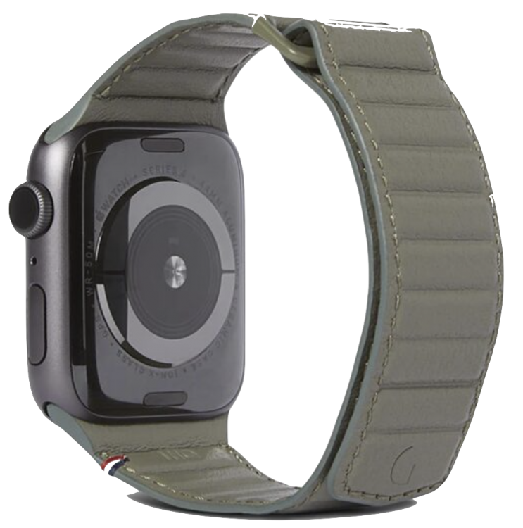Correa Apple Watch 38/40/41mm Decoded Leather Magnetic Traction - Verde Oliva
