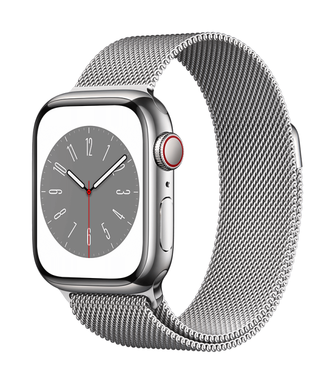 Apple Watch Series 8 GPS + Cellular 41mm Acero Inoxidable Plata - Correa Milanese Loop plata