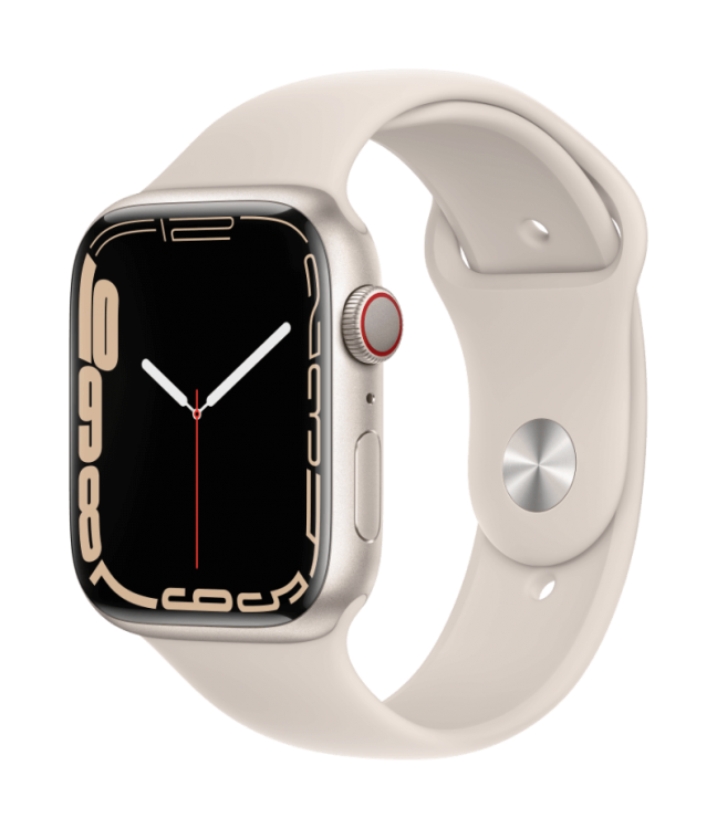 Apple Watch Series 7 GPS + Cellular 45mm Aluminio Blanco Estrella - Correa deportiva Blanco Estrella