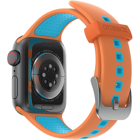 Correa de silicona para Apple Watch 41mm. Naranja / Azul de Otterbox