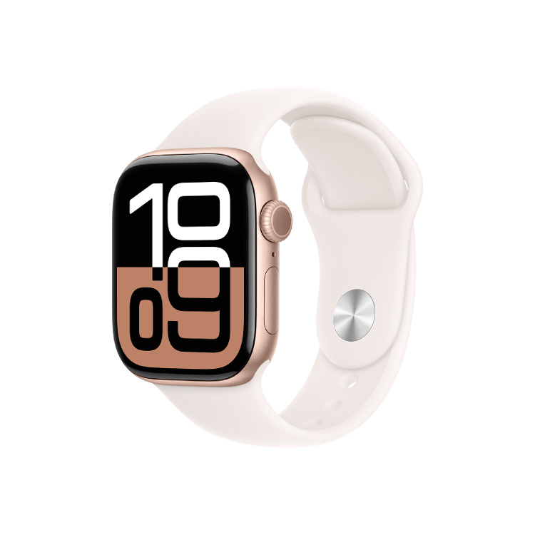 Apple Watch Series 10 GPS 42mm Caja Aluminio Oro Rosa - Correa Deportiva Rosa Rubor (M/L)