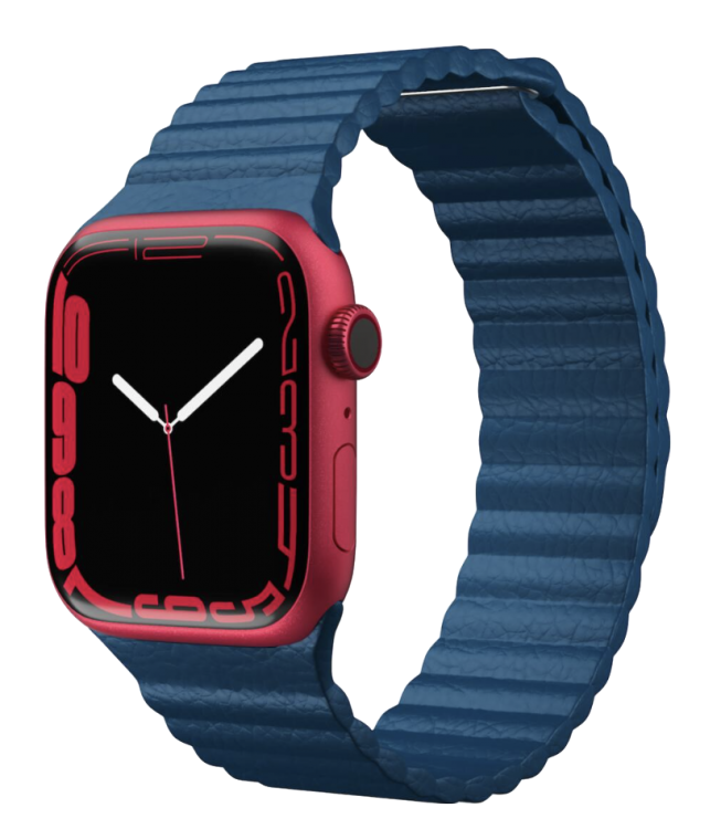 Correa Apple Watch 42/44/45mm Next One Leather Loop - Azul Denim
