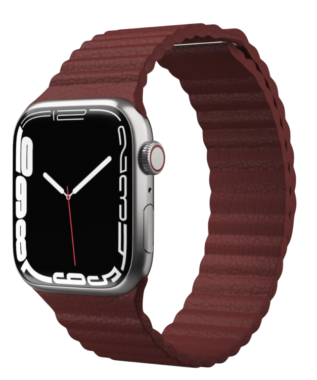 Correa Apple Watch 42/44/45mm Next One Leather Loop - Claret