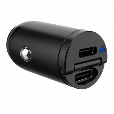 Cargador dual de 30 W con USB-C de Celly para el coche