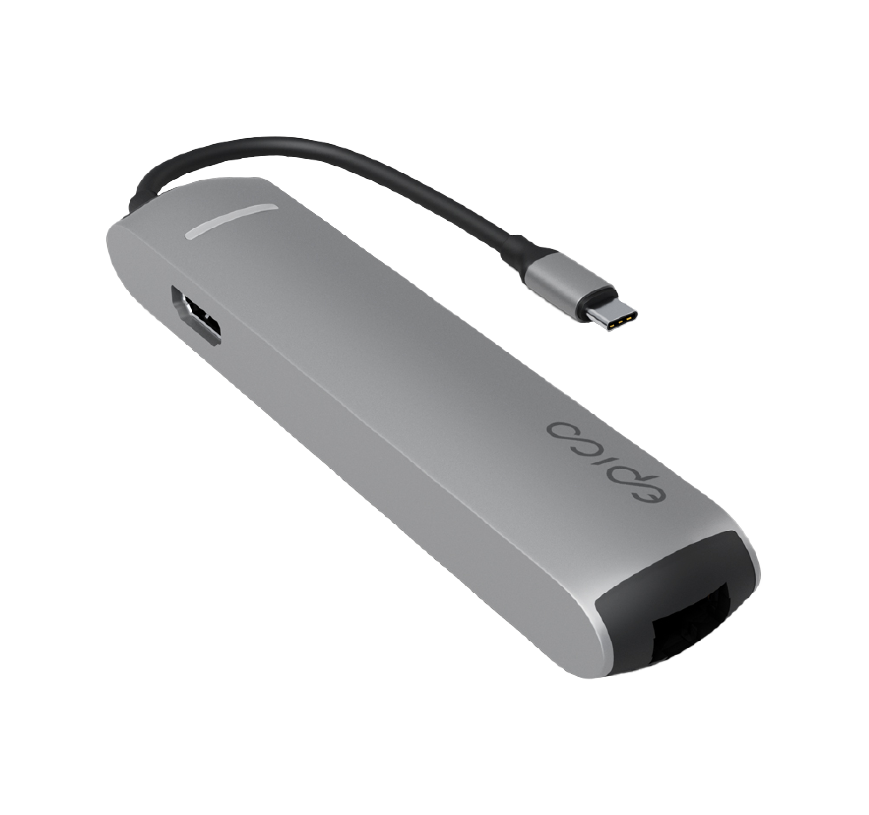 Adaptador multipuerto Slim 6 en 1 de Epico - Gris espacial