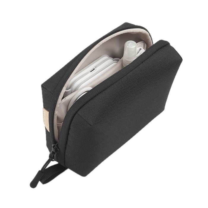 Kit de viaje de Aiino con cargador inalámbrico 3 en 1, adaptador 20 W y cable trenzado de carga USB-C - Negro