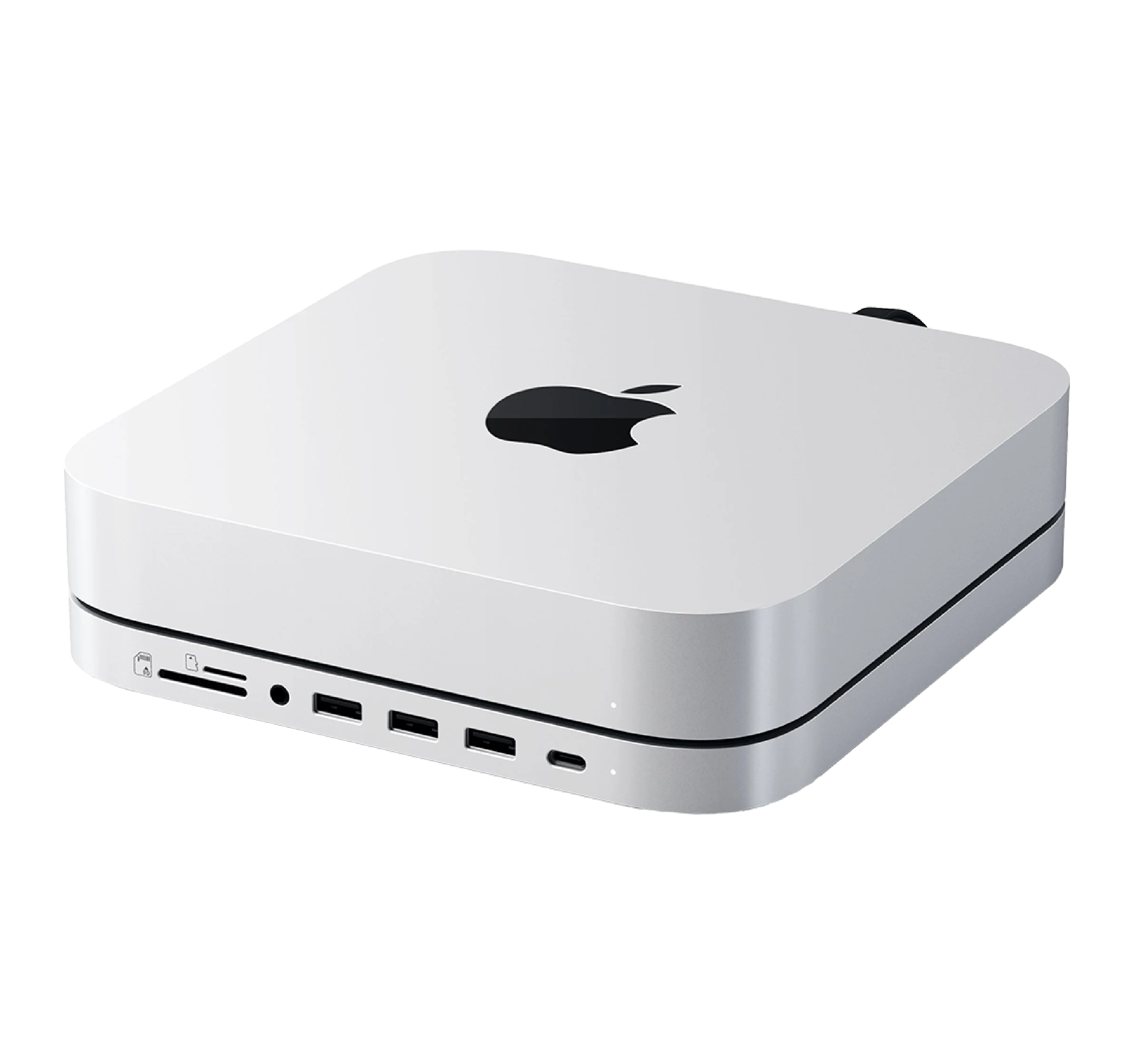 Soporte y adaptador multipuerto de Satechi para el Mac mini - Plata