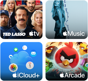 iPad, promoción de Apple One, compra un iPad nuevo y llévate tres meses gratis de Apple One, que incluye estos servicios: Apple TV, Apple Music, iCloud+ y Apple Arcade
