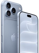 iPhone, color azul glacial (azul claro), parte trasera con Ceramic Shield, sistema de triple cámara