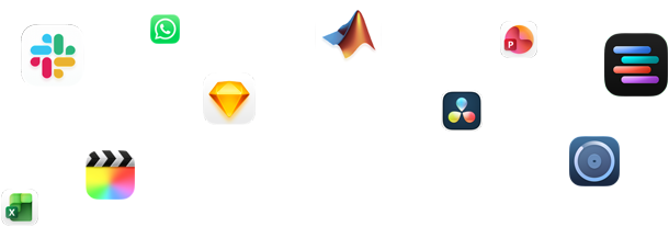 Varios glifos de apps rodean el texto «Tus apps pro van que vuelan».