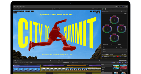 Pantalla de un MacBook Air con un vídeo en fase de edición para demostrar el potencial del chip M5