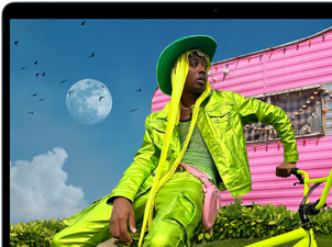 Un MacBook Air que muestra la pantalla Liquid Retina