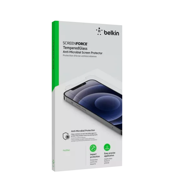 Protector pantalla  Belkin TemperedGlass, Apple, iPhone 14 Pro Max/15 Plus,  Cristal templado
