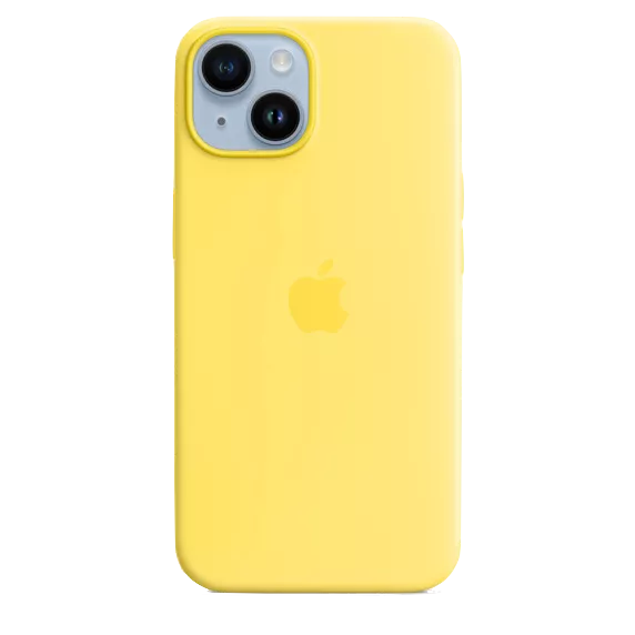 Funda Silicone Case para el iPhone 14 - Amarillo Canario - Banana Computer,  tus tiendas Apple Premium Reseller de Canarias