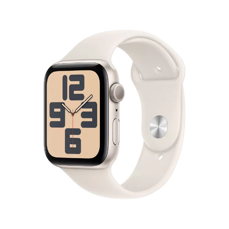 Apple Watch SE GPS 44mm Aluminio Blanco Estrella Correa Deportiva Blanco Estrella M L munecas de 150 a 200mm Banana Computer tus tiendas Apple Premium Reseller de Canarias