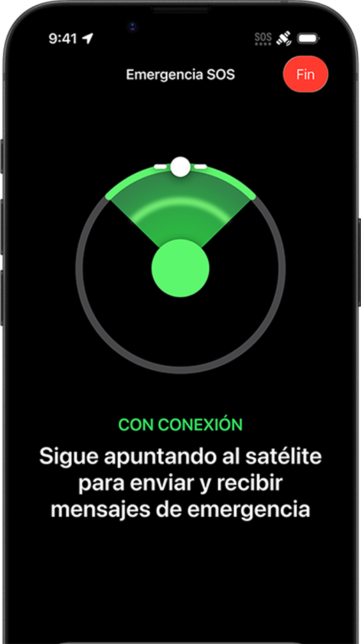 Prestación de mensajes vía satélite en uso