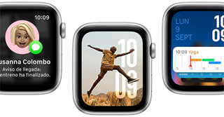 La app Traducir, la prestación Aviso de Llegada, la esfera Fotos, la esfera Modular y la app Constantes Vitales en cinco modelos de Apple Watch SE