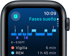 Control del Sueño en un Apple Watch SE