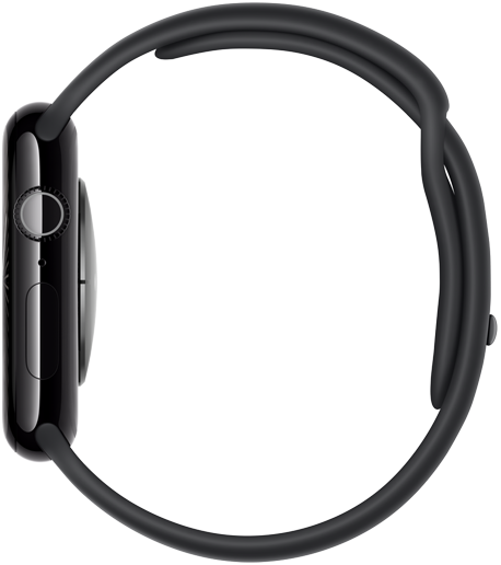 Vista del lateral derecho del Apple Watch Series 10 que muestra su perfil fino.